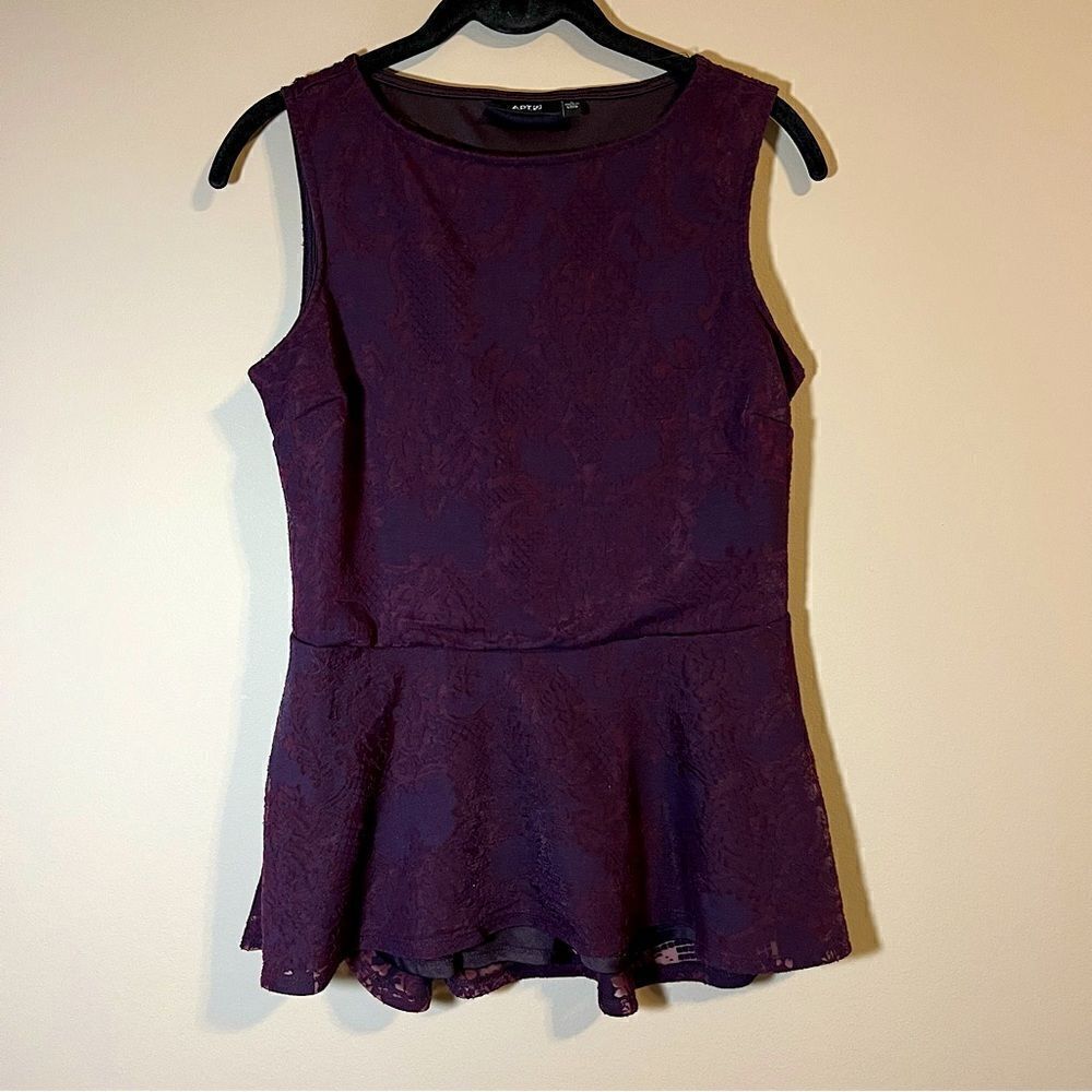 ✨ Apt. 9 Women’s Purple Peplum Blouse Small